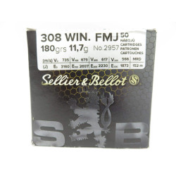 SELLIER BELLOT 308WIN FMJ 180GR X50