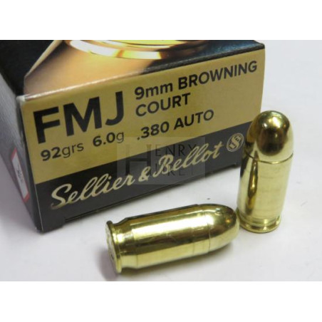 SELLIER BELLOT .380 AUTO FMJ 92 GR X50