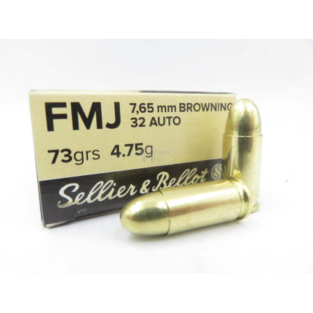 SELLIER - BELLOT 765 32ACP 73 GR X50