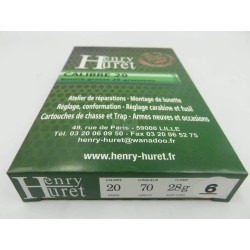 Cart Henry Huret cal 20 BG 28 g Pl 6 Boite de 10