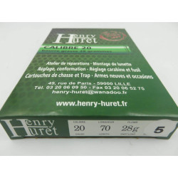 Cart Henry Huret cal 20 BG 28 g Pl 5 Boite de 10
