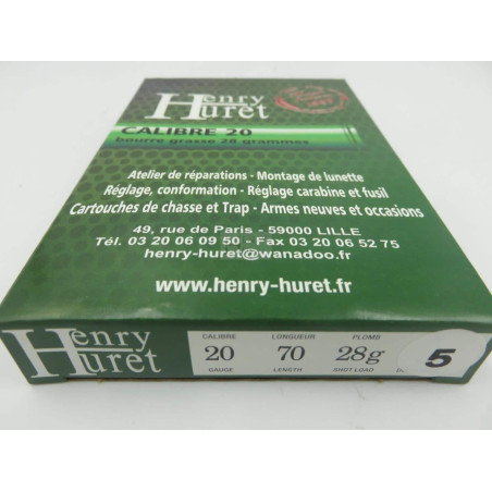 Cart Henry Huret cal 20 BG 28 g Pl 5 Boite de 10