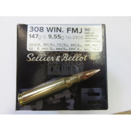 SELLIER BELLOT 308WIN FMJ 147GR X50