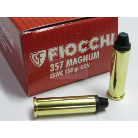 FIOCCHI 357 MAGNUM 158GR LEAD SWC X50