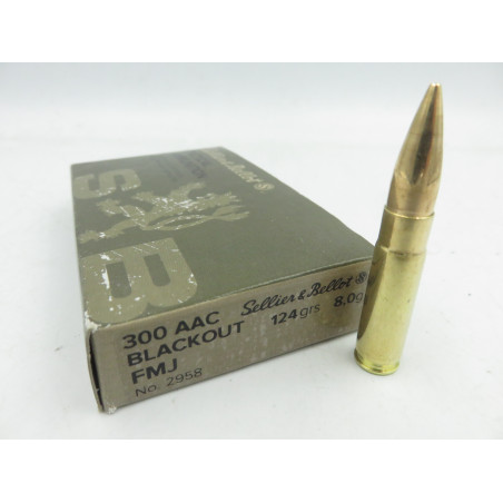 SELLIER BELLOT 300AAC BLACKOUT FMJ 124GR X20