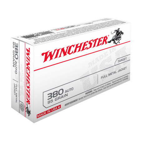 WINCHESTER .380 AUTO 95GR FMJ X50