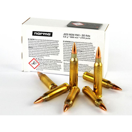 NORMA 223 REM TACTICAL FMJ 55GR X30