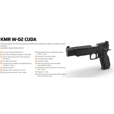 KMR W-02 CUDA 6 POUCES OR 9X19