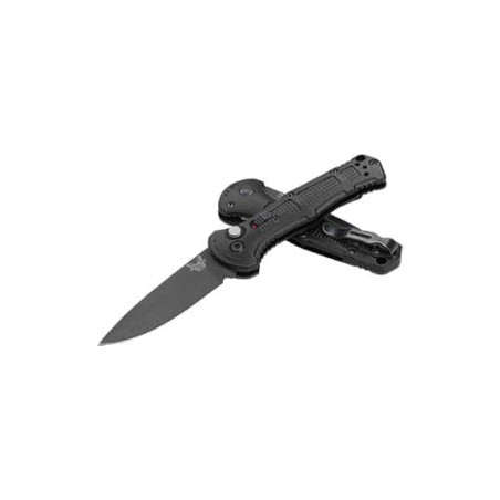 BENCHMADE MINI CLAYMORE NOIR LAME 76MM - MANCHE GRIVORY - CLIP REVERSIBLE