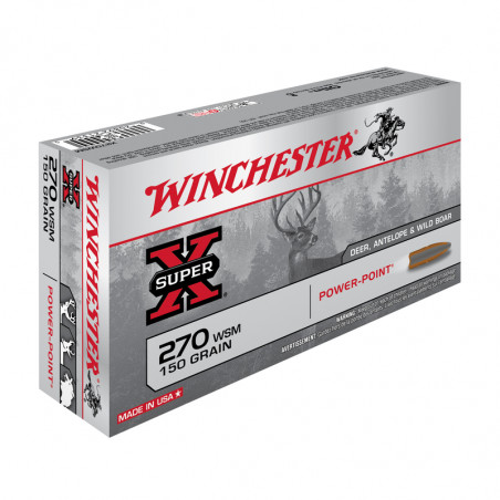 WINCHESTER 270WSM POWER POINT 150gr X20