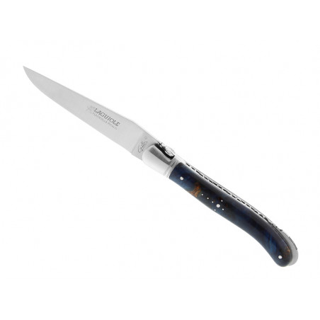 LAGUIOLE GILLES NATURE LOUPE DE PEUPLIER BLEUE 12CM INOX