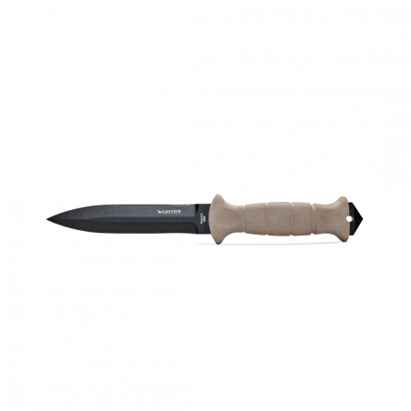 WILDSTEER DAGUE SAS LAME 137MM MANCHE TACTIPRENE COYOTE + ETUI
