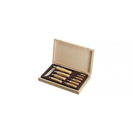 OPINEL COFFRET COLLECTION 10 COUTEAUX INOX