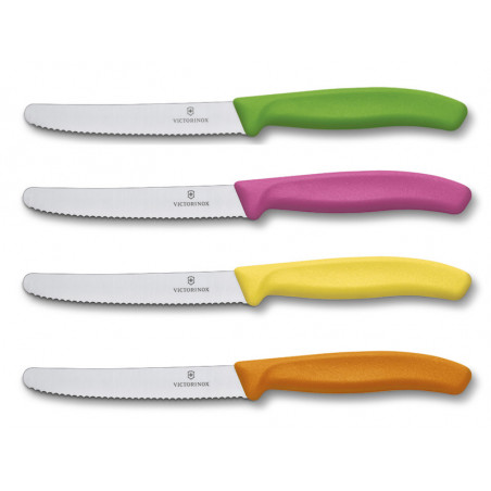 COUTEAU TOMATE VICTORINOX SWISSCLASSIC 11CM FLASHY ASS