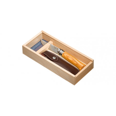 Opinel Plumier N08 Inox olivier + étui
