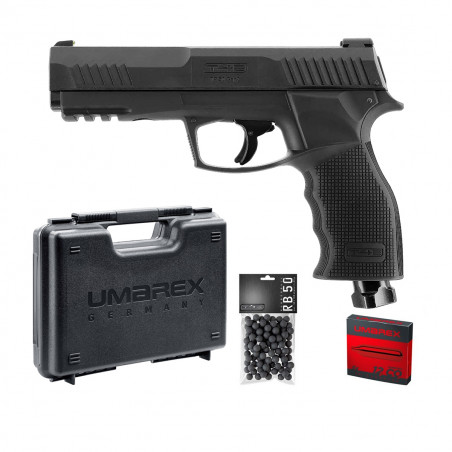 UMAREX PACK T4E TP50 GEN 2 CAL50 13JOULES + MALETTE + 5 CART CO2 + 100 BILLES CAOUTCHOUC
