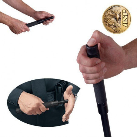 BATON TELESCOPIQUE TALON 50CM ACIER T50KB BUTTON