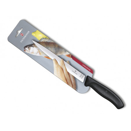 COUTEAU FILET DE SOLE VICTORINOX SWISSCLASSIC 20CM NOIR-CARTE