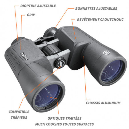JUMELLE BUSHNELL POWERVIEW 2 12X50 PRISME porro