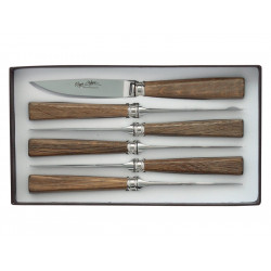 COFFRET 6 COUTEAUX STEACK INOX CHENE