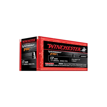MUNITION WINCHESTER 17HMR VARMINT HV